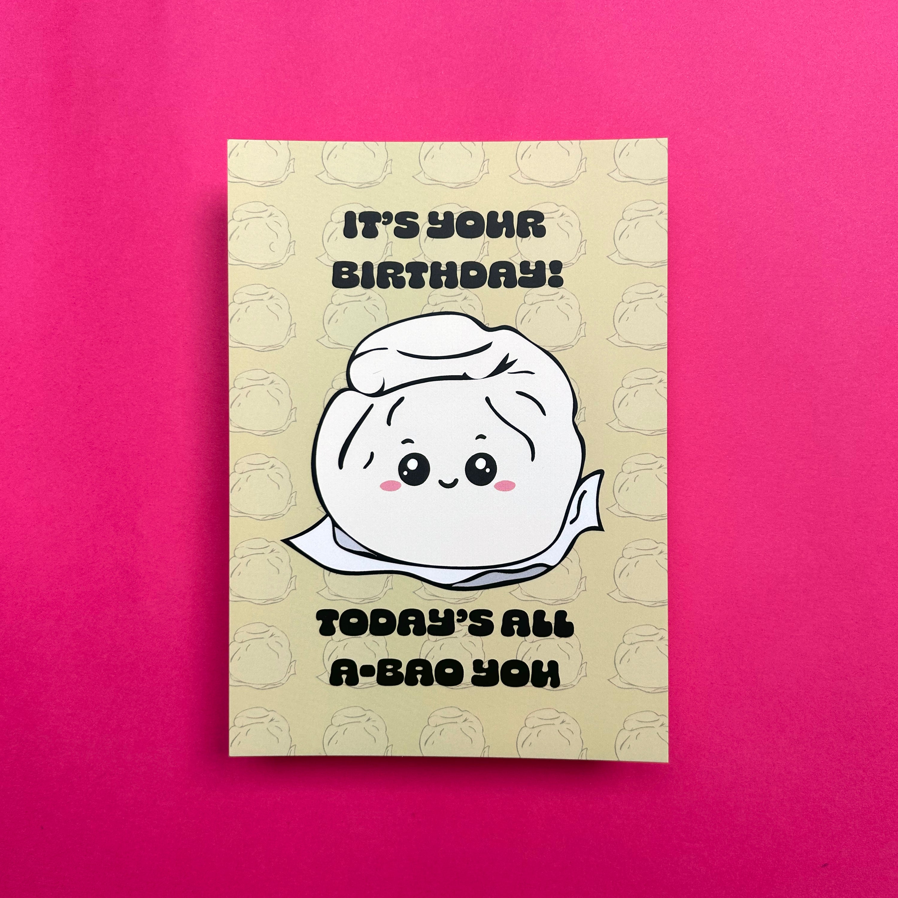 Today's all a-bao you! A6 Notecard