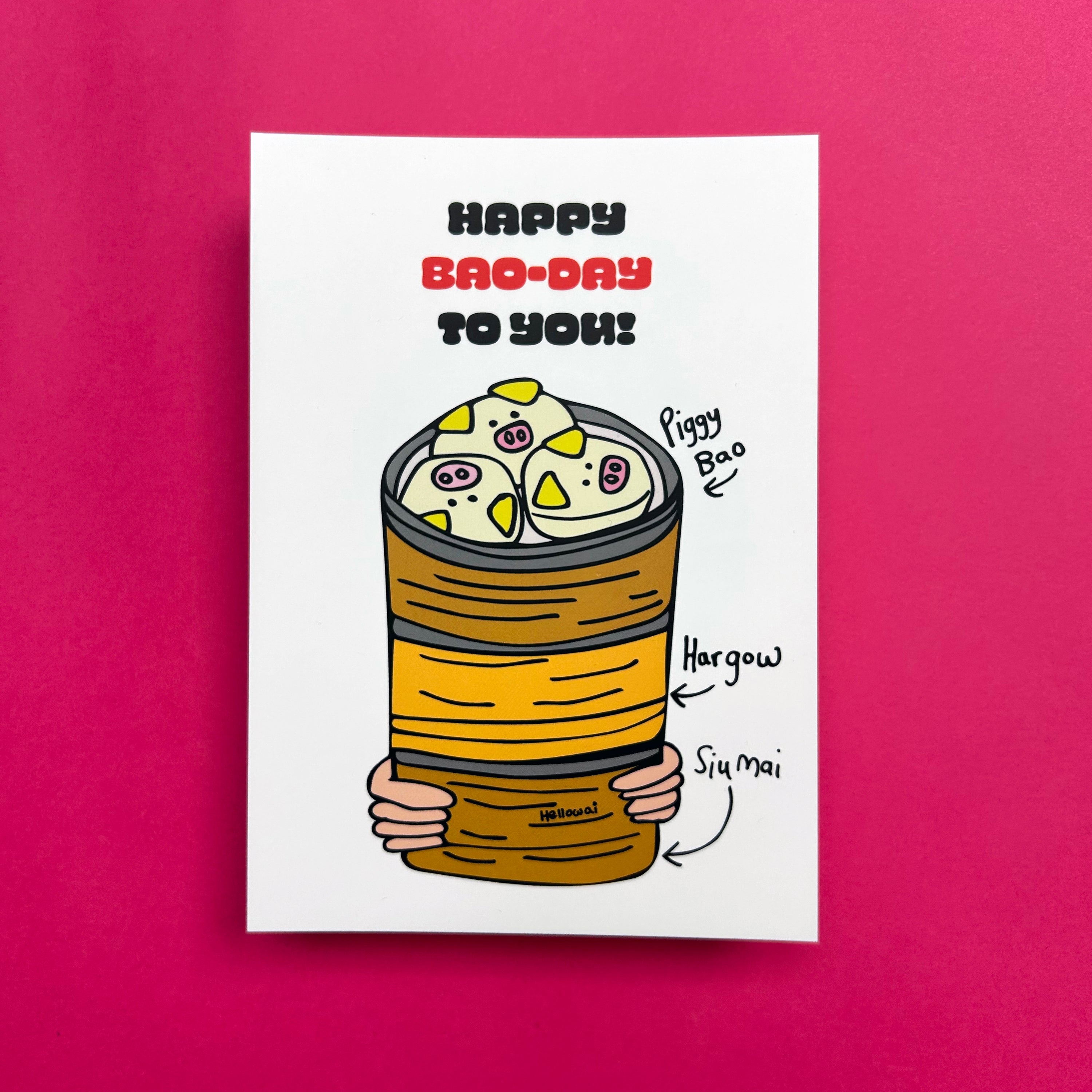 Happy Bao-Day To You A6 Notecard