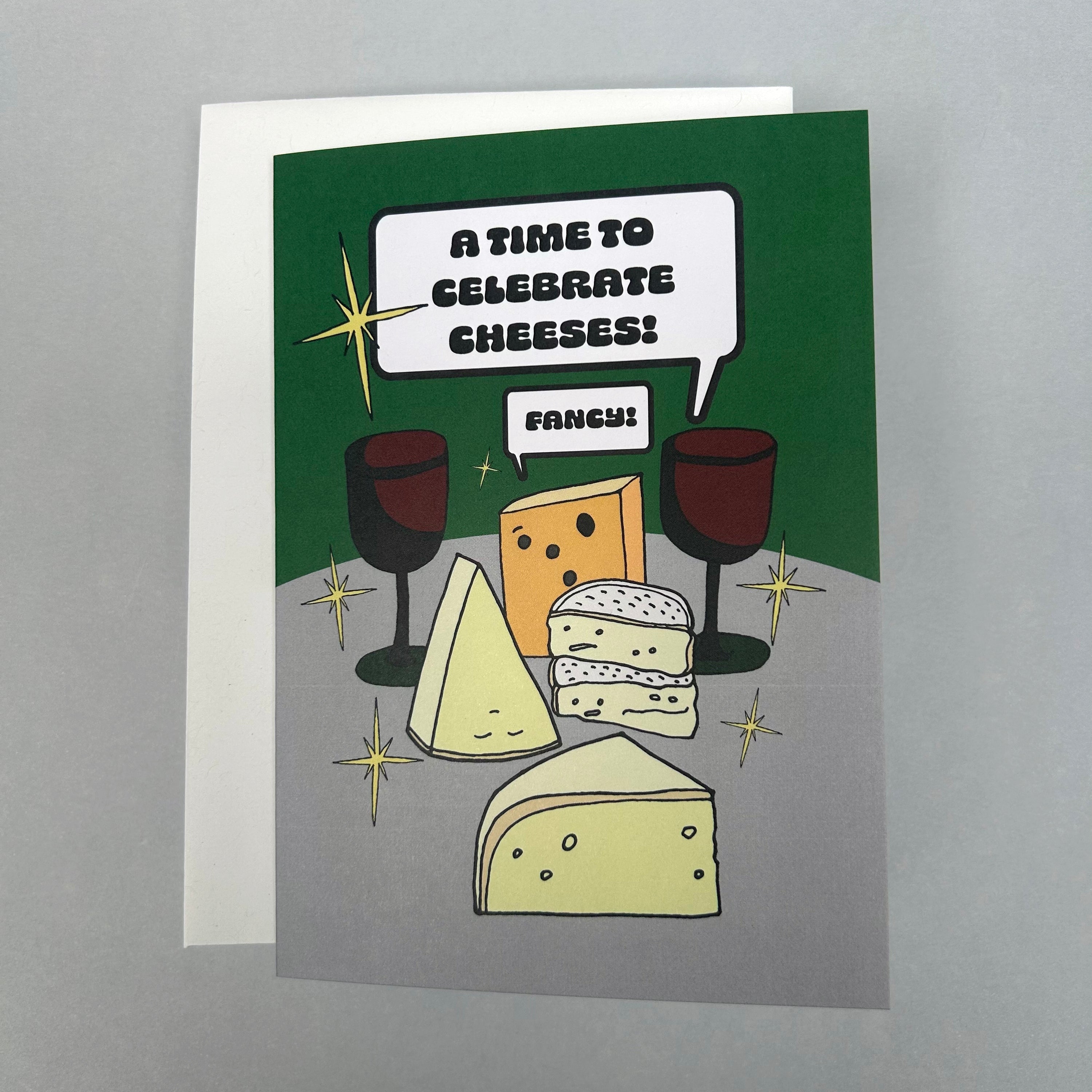 Celebrate Cheeses A6 Christmas Greeting Card