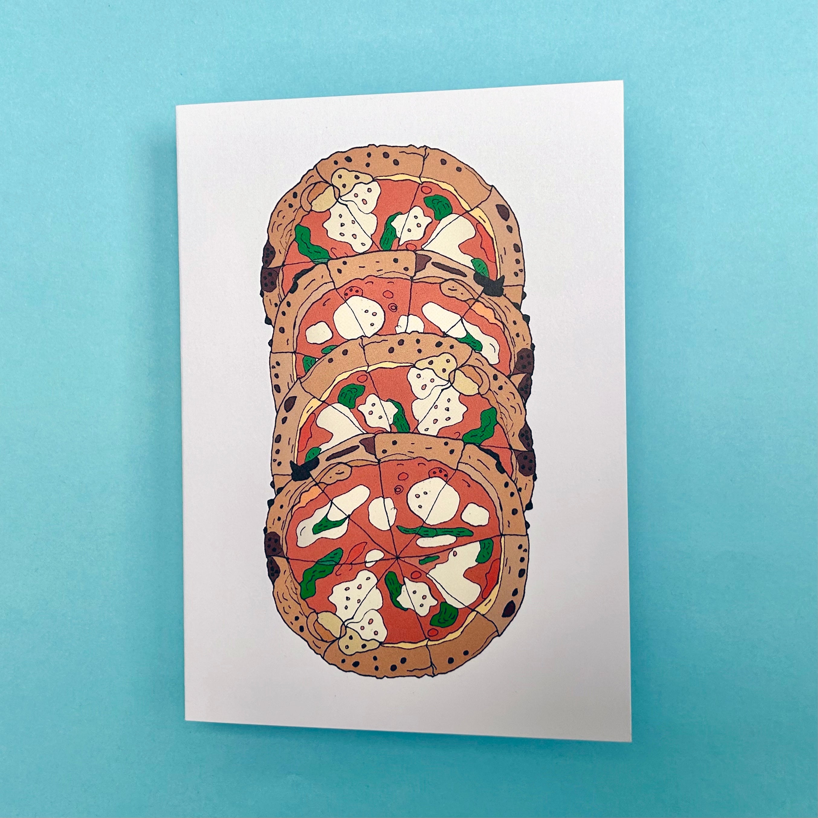 Stone Baked Pizza Lovers A6 Christmas Card